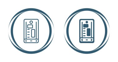 akıllı telefon simgeleri ayarlandı, vektör illüstrasyonu basit tasarım