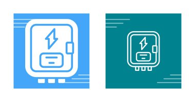 Enerji kullanımını gösteren elektrik metre simgeleri