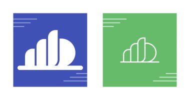 Renkli kare arkaplan içerisindeki soyut bulut simgesi
