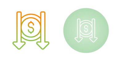 para dolar web simgesi vektör illüstrasyonu