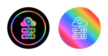 Bulut hesaplama simgesinin vektör illüstrasyonu