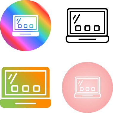 Bilgisayar Simgesi Vektör Resimleri Beyaz Arkaplanda İzole Edildi 