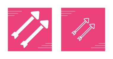 Beyaz arkaplanda izole edilmiş iki ok simgesi