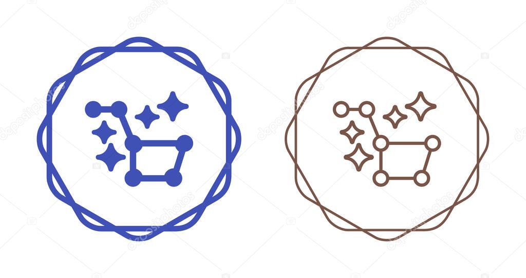 Vector illustration of the Constellation Ursa Major icon on white background