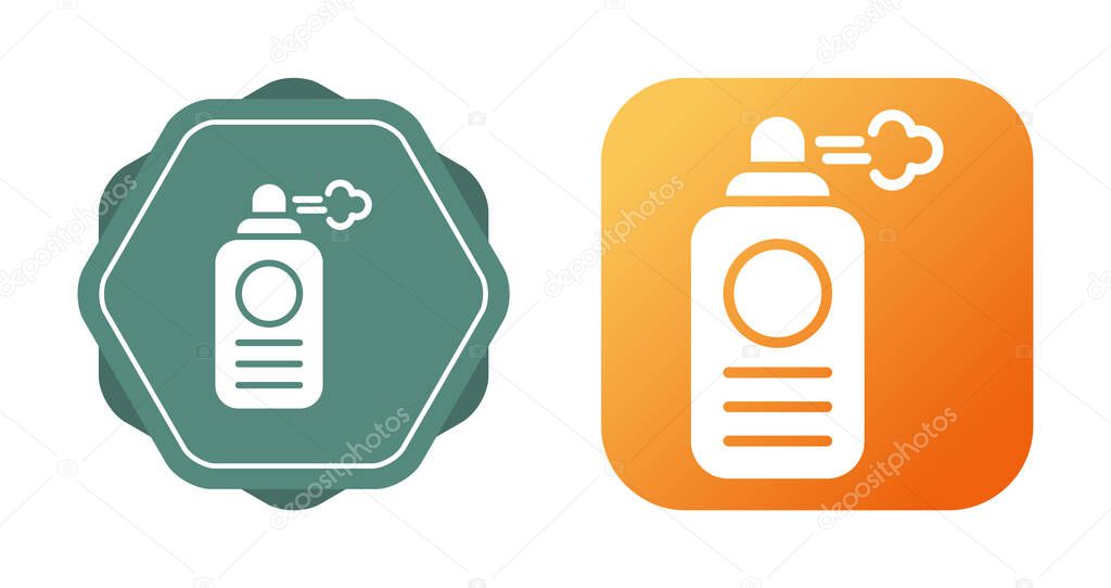Spray bottle icon emitting mist graphic