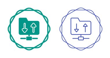 Veri aktarım sürecini gösteren dijital dizin simgeleri
