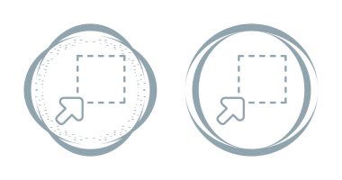 Beyaz arkaplanda izole edilmiş ok ve kare simgeleri, vektör illüstrasyonu 