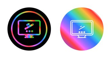 monitör simgeleri beyaz arkaplanda izole edildi