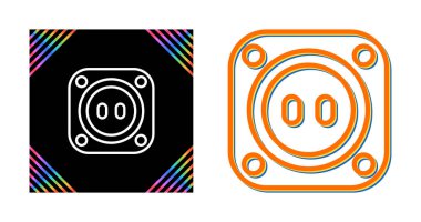 elektrik Outlet simgesi seti, vektör illüstrasyonu 