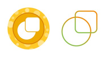 Düğmelerdeki geometrik şekiller. Web sayfası simgeleri illüstrasyonu