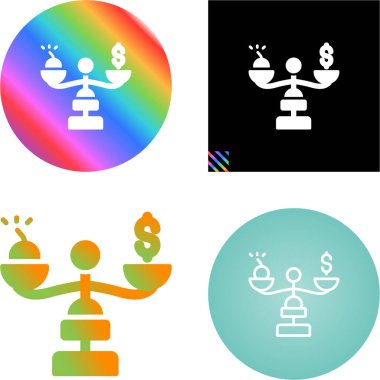 Dolar işaretlerinin renkli vektör simgeleri