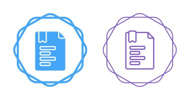 Dairesel sınırları olan mavi ve mor belge simgeleri