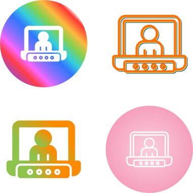 Bilgisayar Simgesi Vektör Resimleri Beyaz Arkaplanda İzole Edildi 