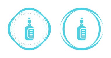 Beyaz arkaplanda izole edilmiş şişe simgesi, basit vektör illüstrasyonu 