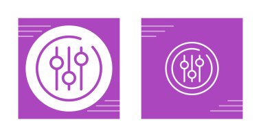 Abstract control panel icon with circular lines