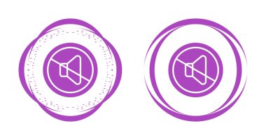 Simge vektör illüstrasyon tasarımını sessize al