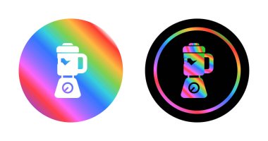 Beyaz arkaplanda izole edilmiş kırık yiyecek karıştırıcı simgeleri kümesi, vektör illüstrasyonu  