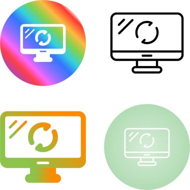 Bilgisayar Simgesi Vektör Resimleri Beyaz Arkaplanda İzole Edildi 