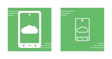 Akıllı telefonun renkli simgesi beyaz arkaplanda izole edildi  