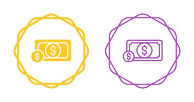 Hat para banknotları beyaz arkaplanda izole simgeleri ayarlayın