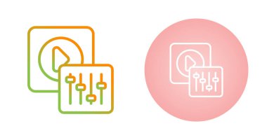 eşitleyici ve çalma simgeleri seti, modern tasarım uygulamaları için mükemmel.