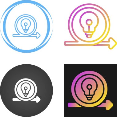 Ampul simgesi, fikir sembolü, beyaz arkaplanda izole edilmiş