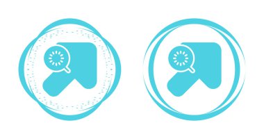 Beyaz arkaplan, vektör illüstrasyonunda izole edilmiş ok ve sembol aramaları 