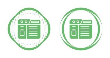 Satır biçiminde ayarlanmış minimal tarayıcı simgeleri. Vektör illüstrasyonu