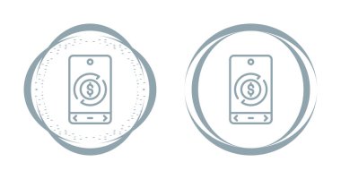 Beyaz arkaplanda akıllı telefon simgesi, sembol, vektör