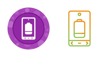Akıllı telefon pil simgelerinin vektör çizimi