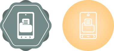 Akıllı telefon web simgesi vektör illüstrasyonundaki dosya