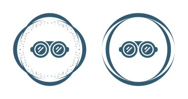 Gözlük simgesi beyaz arkaplanda izole edildi. Gözlük çerçevesi sembolü. vektör illüstrasyonu 