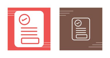 Kontrol işaretleri ve satırları içeren basit belge simgeleri