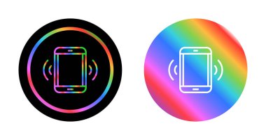 Beyaz arkaplanda akıllı telefon simgesi. İzole vektör illüstrasyonu 