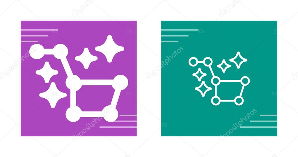 Vector illustration of the Constellation Ursa Major icon on white background