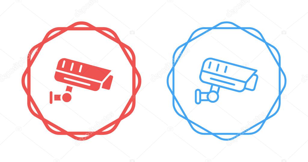 Fixed CCTV, Security Camera Icons set, Vector Template Illustration Design