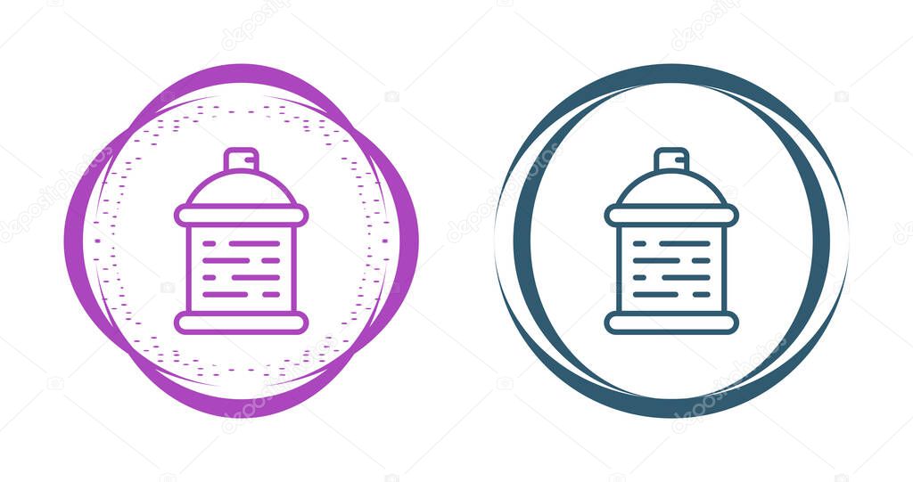 Spray can silhouette black icon. Vector illustration of spray can symbol isolated on white background