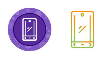 Akıllı Telefon Basit Simgesi, Vektör İllüstrasyonu Beyaz Arkaplanda İzole Edildi 