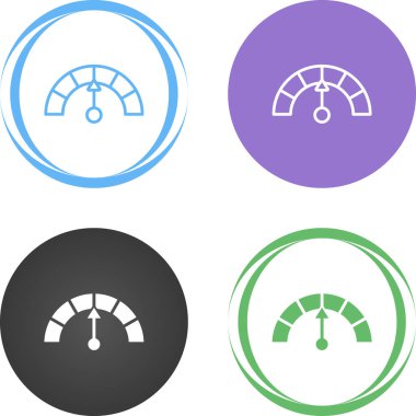 Otomobil hız göstergesi web simgesi vektör çizimi