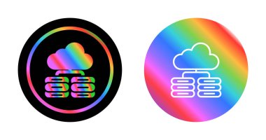 gökkuşağı gradyan çizgi simgeleri bulut ve ay ile