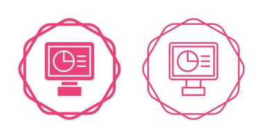 Bilgisayar Simgesi Beyaz Arkaplanda İzole Edildi, Vektör Resimleri 