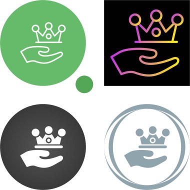 Beyaz arkaplanda Crown modern simgesi izole
