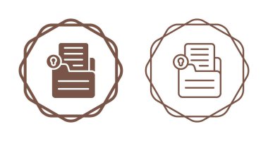 Dosya dizinleri ve belge simgesi seti. İnce çizgi simgeleri. vektör illüstrasyonu