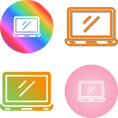 Bilgisayar Simgesi Vektör Resimleri Beyaz Arkaplanda İzole Edildi 