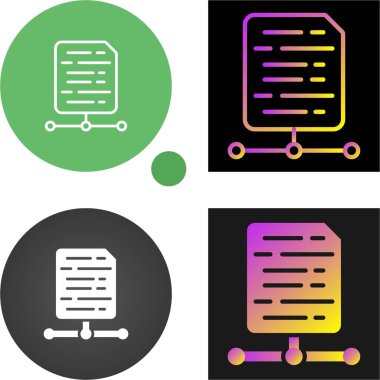 Web ortamları için renkli bir belge dosyası.