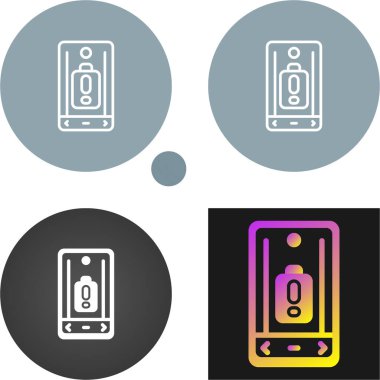 akıllı telefon simgeleri ayarlandı, vektör illüstrasyonu basit tasarım