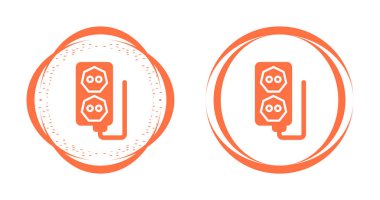 çift soket simgeleri web basit illüstrasyonunu ayarlar