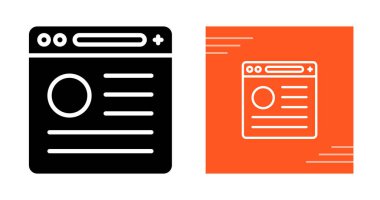 Renkli tarayıcı, web sayfası simgeleri ayarlandı. Vektör illüstrasyonu 