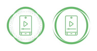 ortam oynatıcı web simgesi vektör çizimi