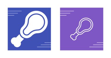 Tavuk budu simgeleri beyaz arkaplanda izole edildi.